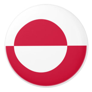 Flag of Greenland Ceramic Knob