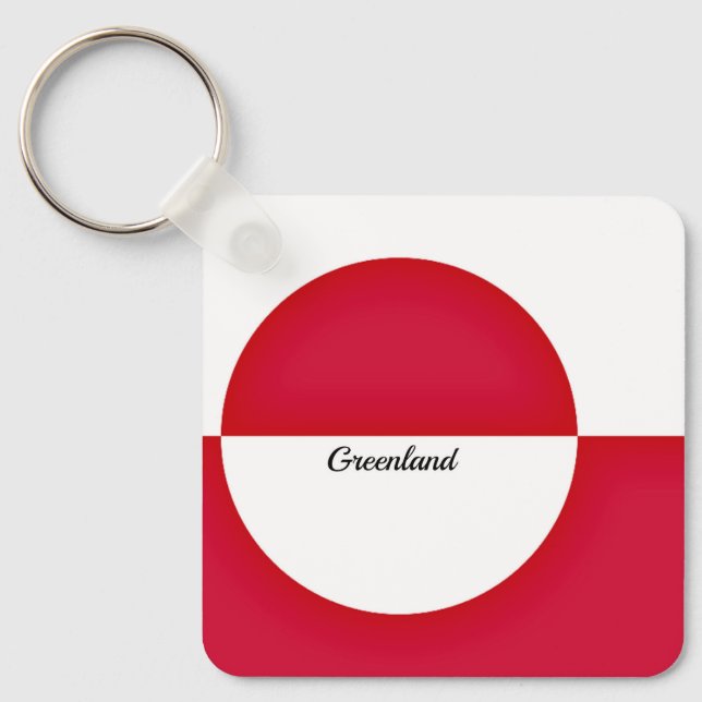 Flag of Greenland Keychain (Front)