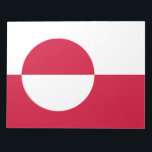 Flag of Greenland Notepad<br><div class="desc">This design features the flag of Greenland, which is the world's largest island, located between the Arctic and Atlantic oceans, to the east of the Canadian Arctic Archipelago. Greenland is an autonomous territory within the Kingdom of Denmark. Though technically part of the continent of North America, Greenland has been politically...</div>