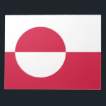 Flag of Greenland Notepad<br><div class="desc">This design features the flag of Greenland, which is the world's largest island, located between the Arctic and Atlantic oceans, to the east of the Canadian Arctic Archipelago. Greenland is an autonomous territory within the Kingdom of Denmark. Though technically part of the continent of North America, Greenland has been politically...</div>