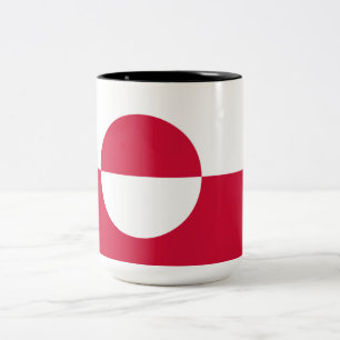 Flag of Greenland Two-Tone Coffee Mug