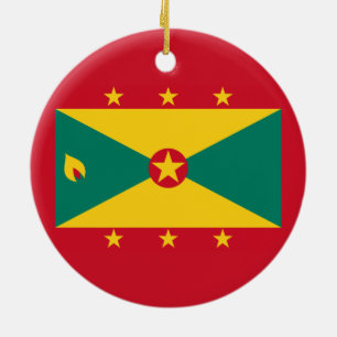 Flag of Grenada Ceramic Ornament