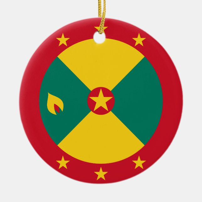 Flag of Grenada Ceramic Ornament (Front)