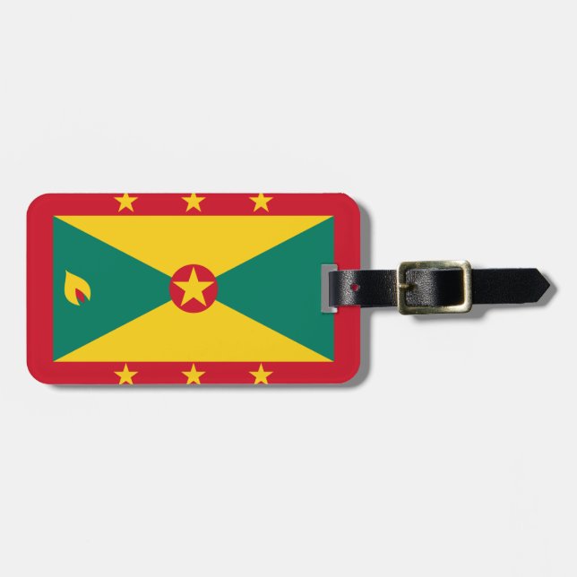 Flag of Grenada Easy ID Personal Luggage Tag (Front Horizontal)