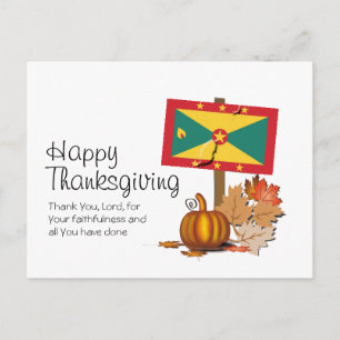 Flag of Grenada   GRENADIAN THANKSGIVING Postcard