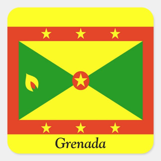 Flag of Grenada Square Sticker (Front)