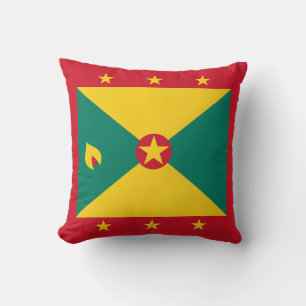 Flag of Grenada Throw Pillow