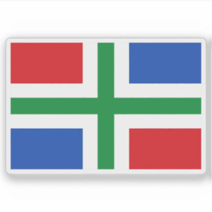 Flag of Groningen (province), the Netherlands
