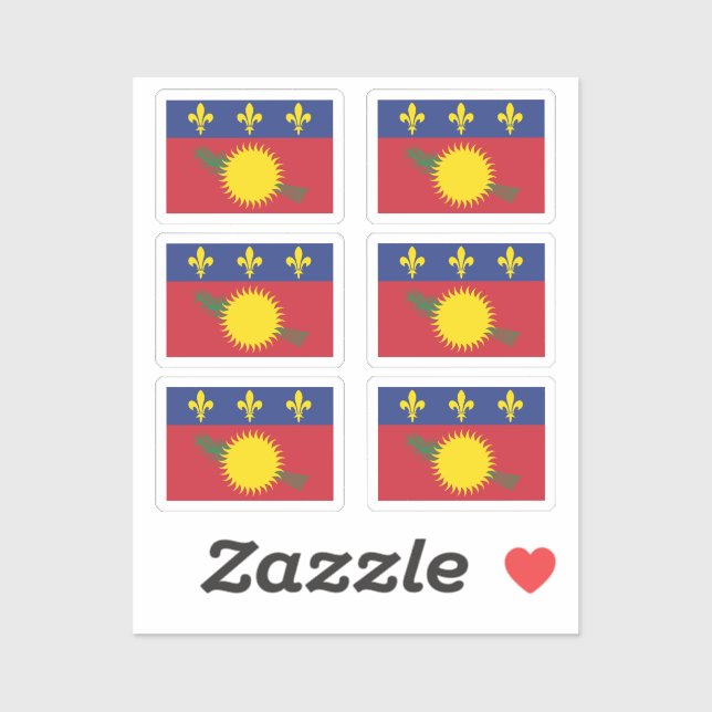 Flag of Guadeloupe Collection pack of 6 (Sheet)