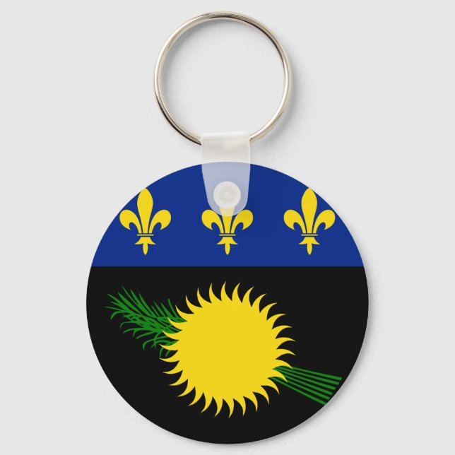 Flag of Guadeloupe Keychain (Front)
