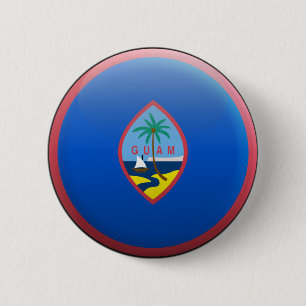 Flag of Guam 2 Inch Round Button
