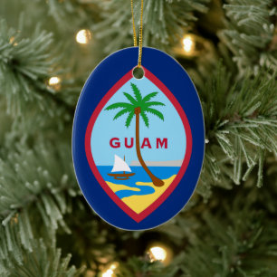 Flag of Guam Ceramic Ornament