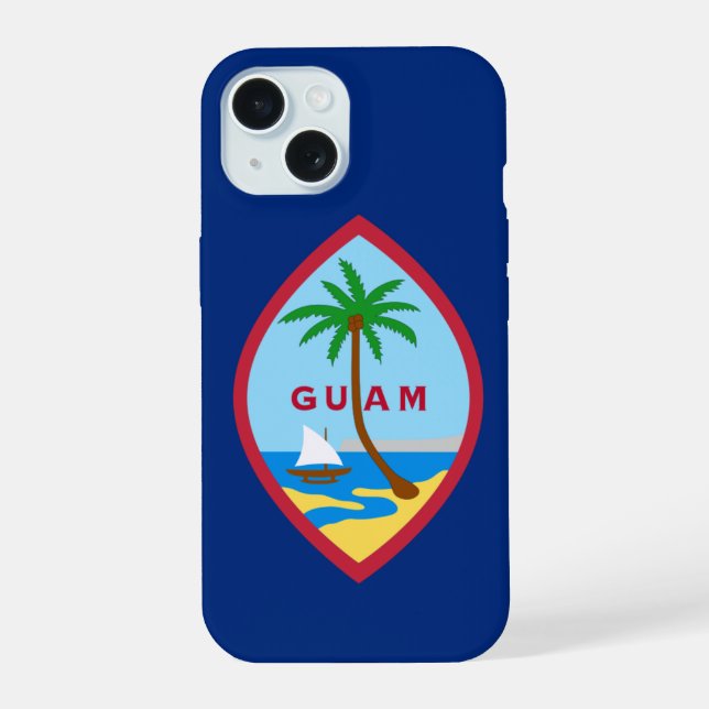 Flag of Guam iPhone 15 Case (Back)
