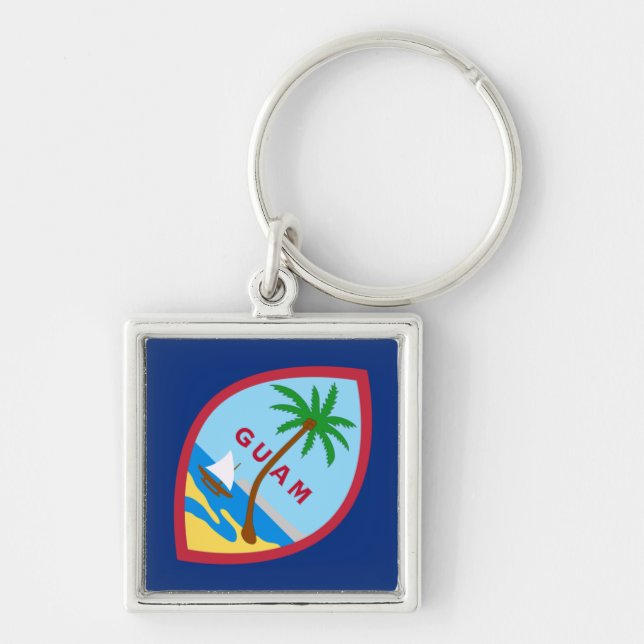 Flag of Guam Keychain (Front)