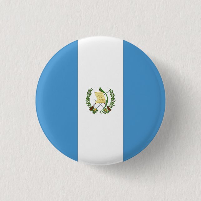 Flag of Guatemala 1 Inch Round Button (Front)