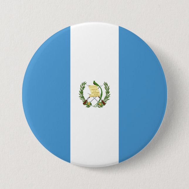 Flag of Guatemala 3 Inch Round Button (Front)