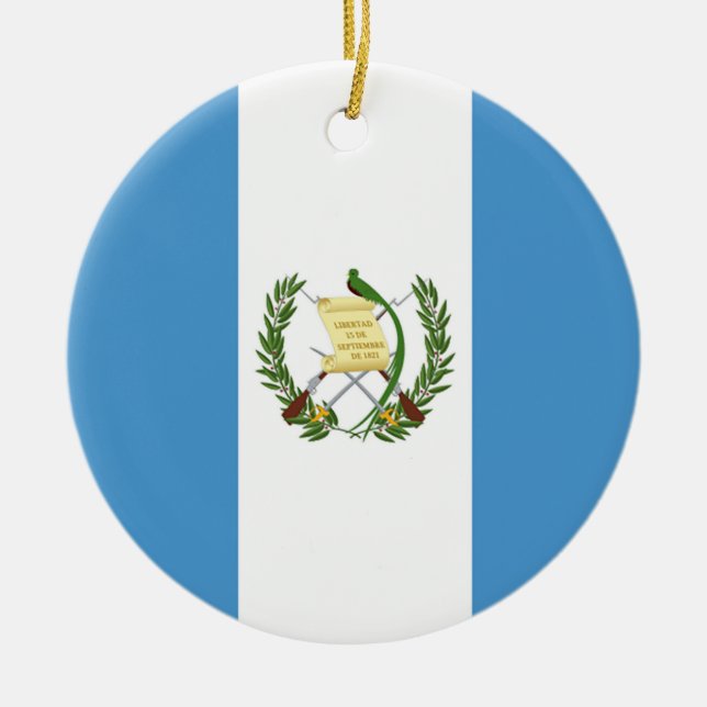 Flag of Guatemala - Central American Ceramic Ornament (Front)