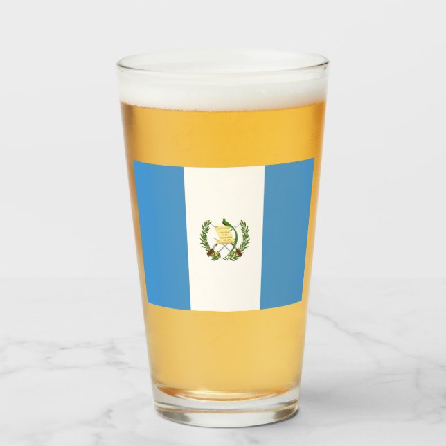 Flag of Guatemala Glass (Front Filled)