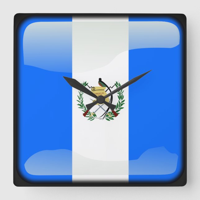 Flag of Guatemala Square Wall Clock (Front)