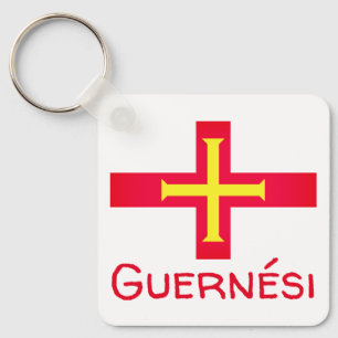 Flag of Guernési Keychain