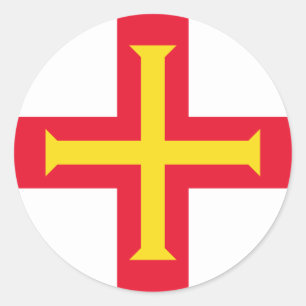Flag of Guernsey Classic Round Sticker