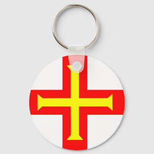 Flag of Guernsey Keychain