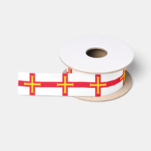 Flag of Guernsey ribbon Satin Ribbon