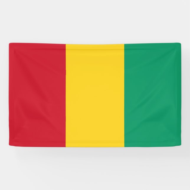 Flag of Guinea (African Country) Banner (Horizontal)