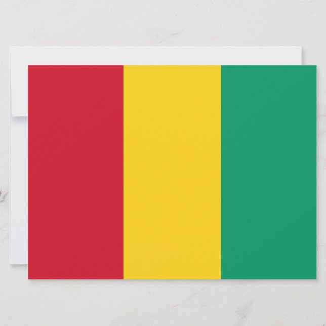 Flag of Guinea (African Country) Card (Front)