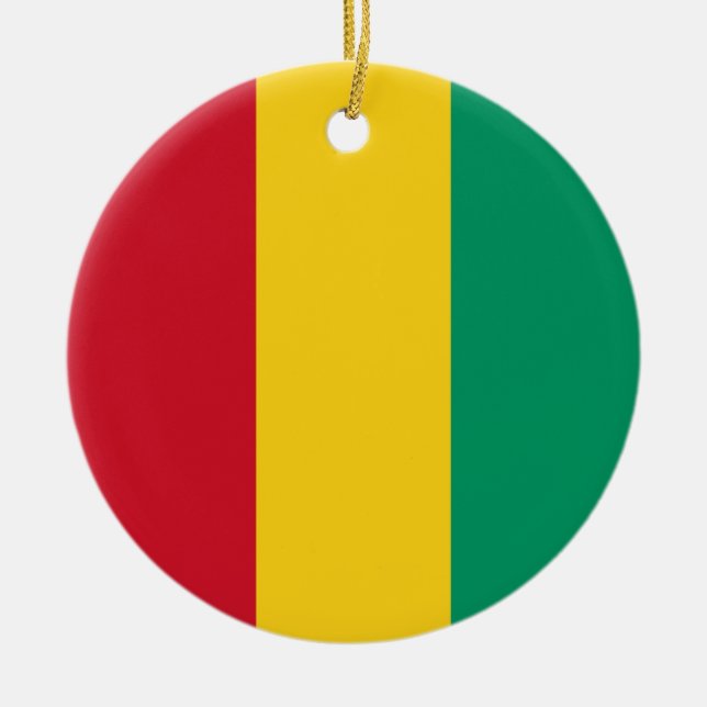 Flag of Guinea Ceramic Ornament (Front)