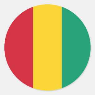 Flag of Guinea Classic Round Sticker