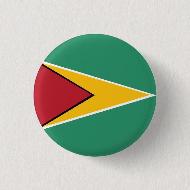 Flag of Guyana 1 Inch Round Button (Front)
