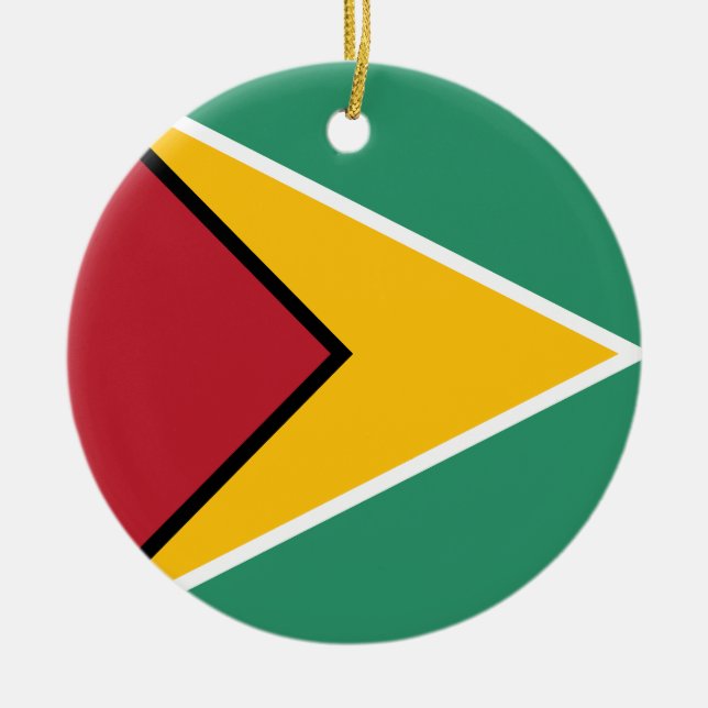 Flag of Guyana Ceramic Ornament (Front)