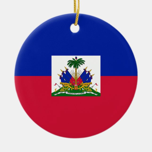 Flag of Haiti Ceramic Ornament (Front)