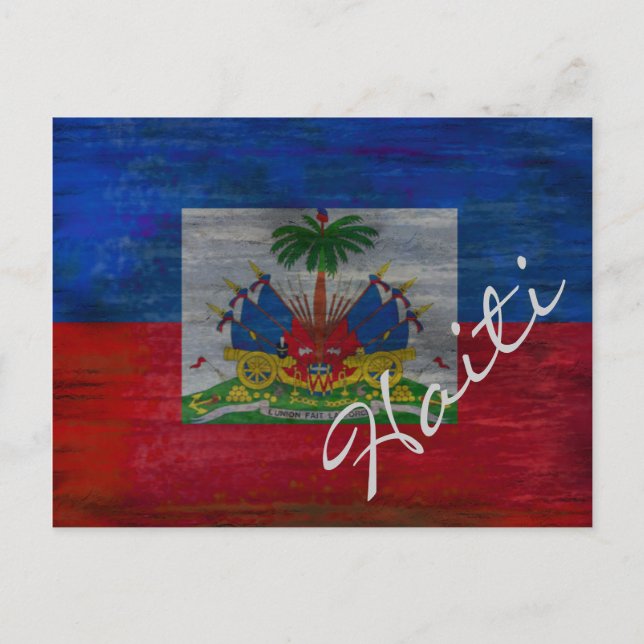 Flag of Haiti - Haitian Flag - Personalise Postcard (Front)
