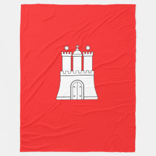 Flag of Hamburg Fleece Blanket