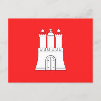 Flag of Hamburg Invitation Postcard