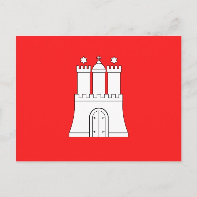 Flag of Hamburg Invitation Postcard (Front)