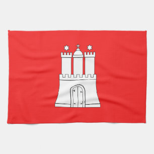 Flag of Hamburg Kitchen Towel