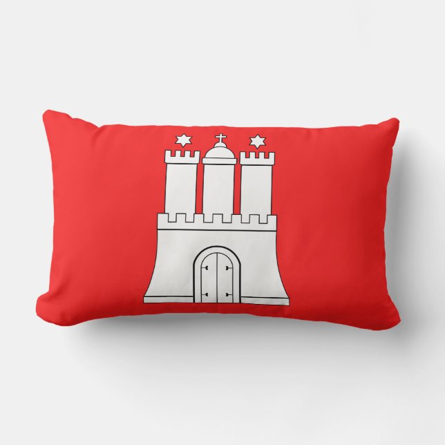 Flag of Hamburg Lumbar Pillow (Front)