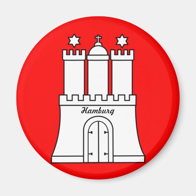 Flag of Hamburg Magnet (Front)