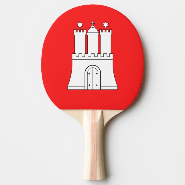 Flag of Hamburg Ping Pong Paddle (Front)