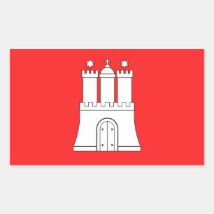 Flag of Hamburg Rectangular Sticker