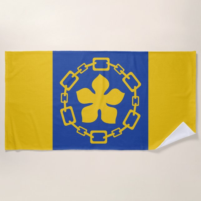 Flag of Hamilton (Ontario, Canada) Beach Towel (Front)