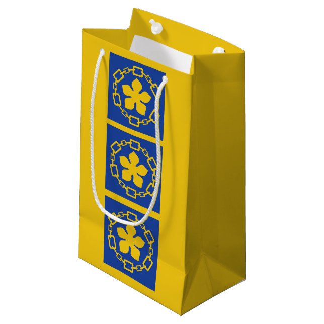 Flag of Hamilton, Ontario Small Gift Bag (Front Angled)
