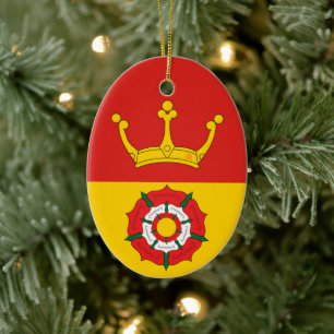 Flag of Hampshire County, England (UK) Ceramic Ornament