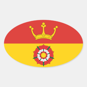 Flag of Hampshire County, England (UK) Oval Sticker