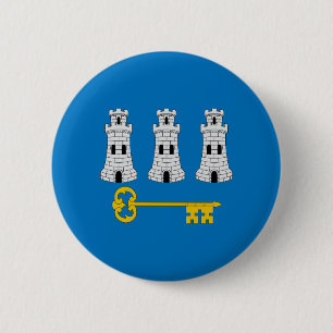 Flag of Havana, Cuba Button