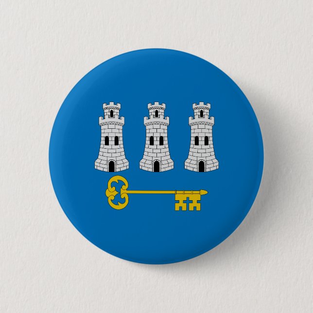 Flag of Havana, Cuba Button (Front)
