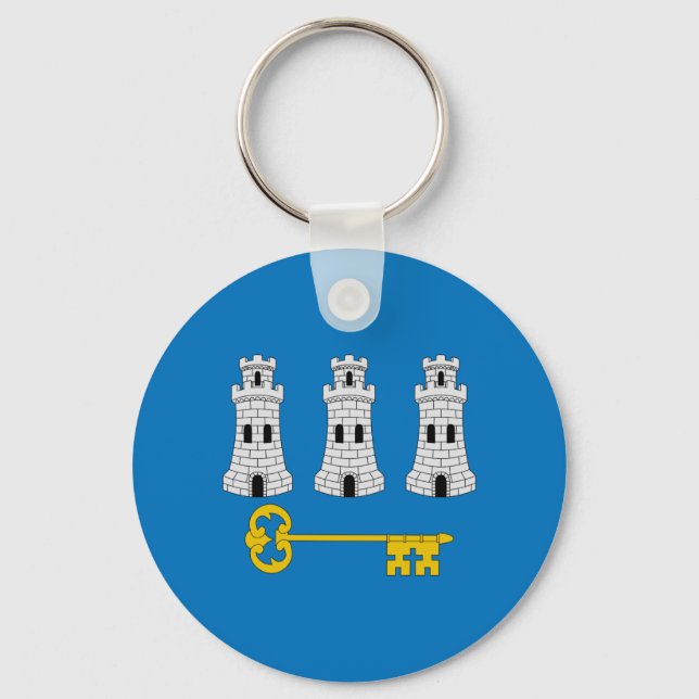 Flag of Havana, Cuba Keychain (Front)